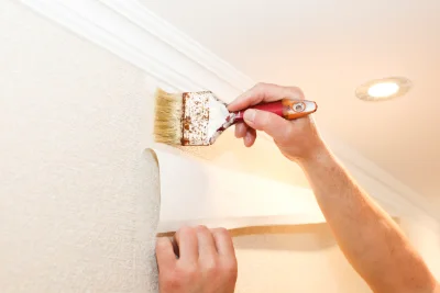 Pose de papier peint à Ugnouas — revêtements muraux et toiles de verre